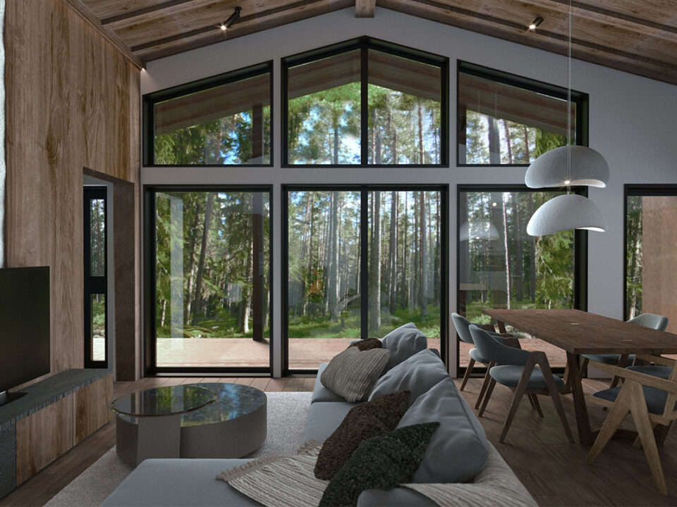 Анна Соколова дом с панорамными окнами